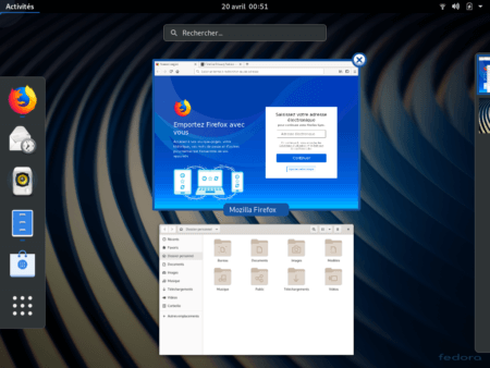 Fedora 30 - GNOME - Overview