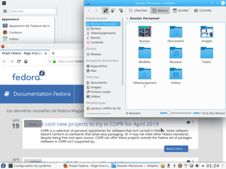 Fedora 30 - KDE - Applications