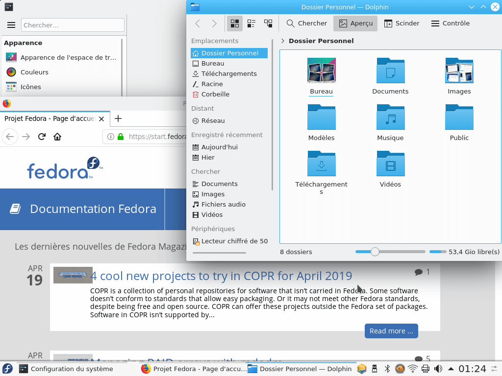 Fedora 30 - KDE - Applications