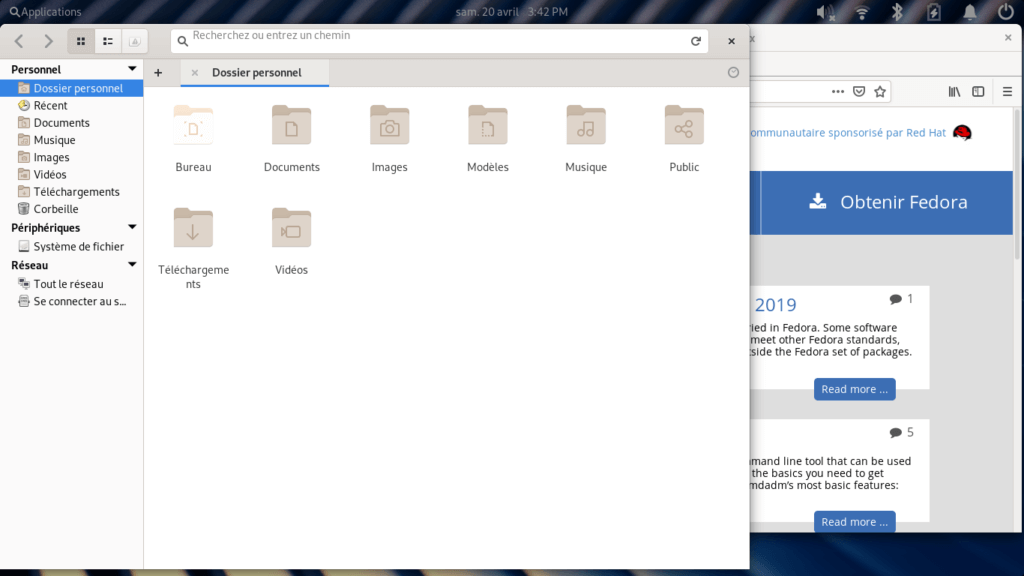 Fedora 30 - Pantheon - Applications