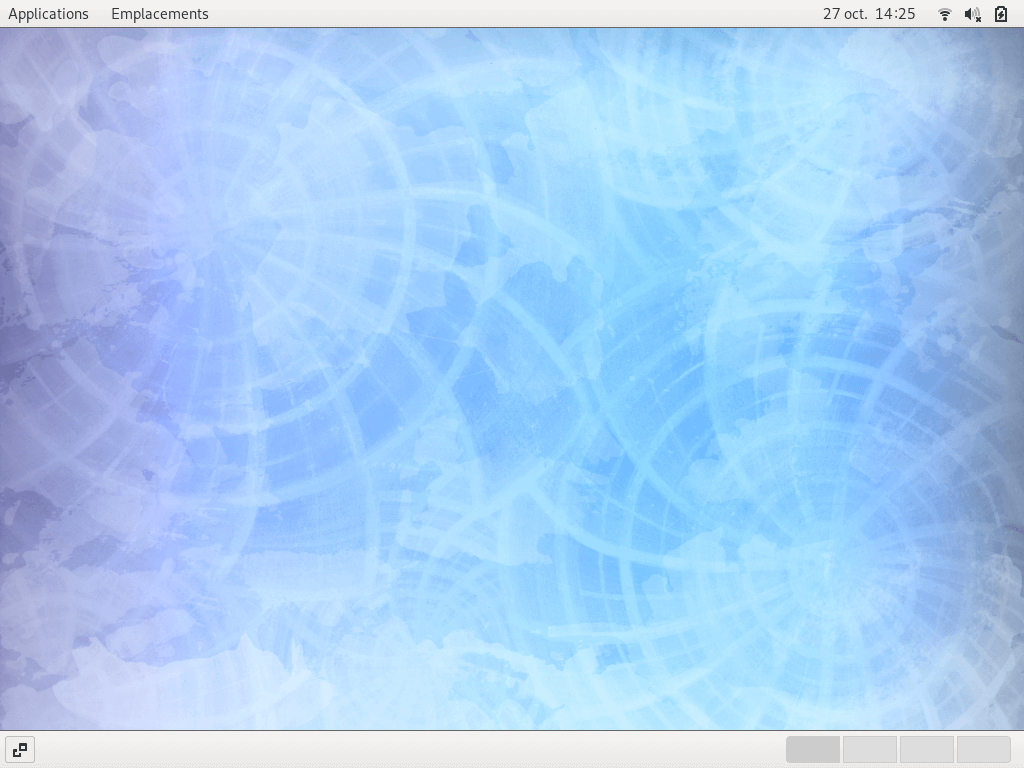 Fedora 31 - GNOME classique - Bureau