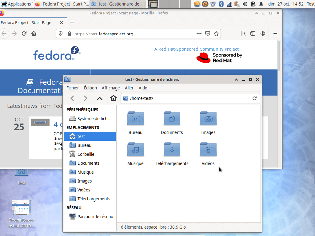 Fedora 31 - XFCE - Applications