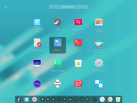 Fedora 32 - Deepin - Menu