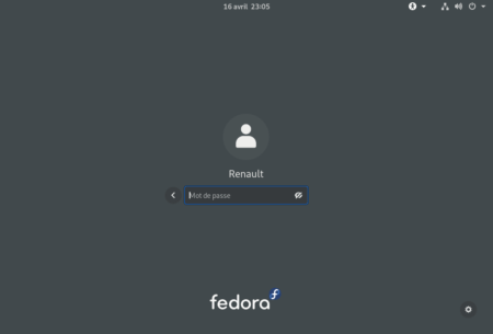Fedora 32 - GNOME - GDM