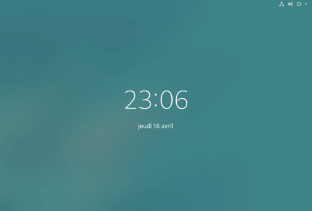 Fedora 32 - GNOME - Écran de verrouillage