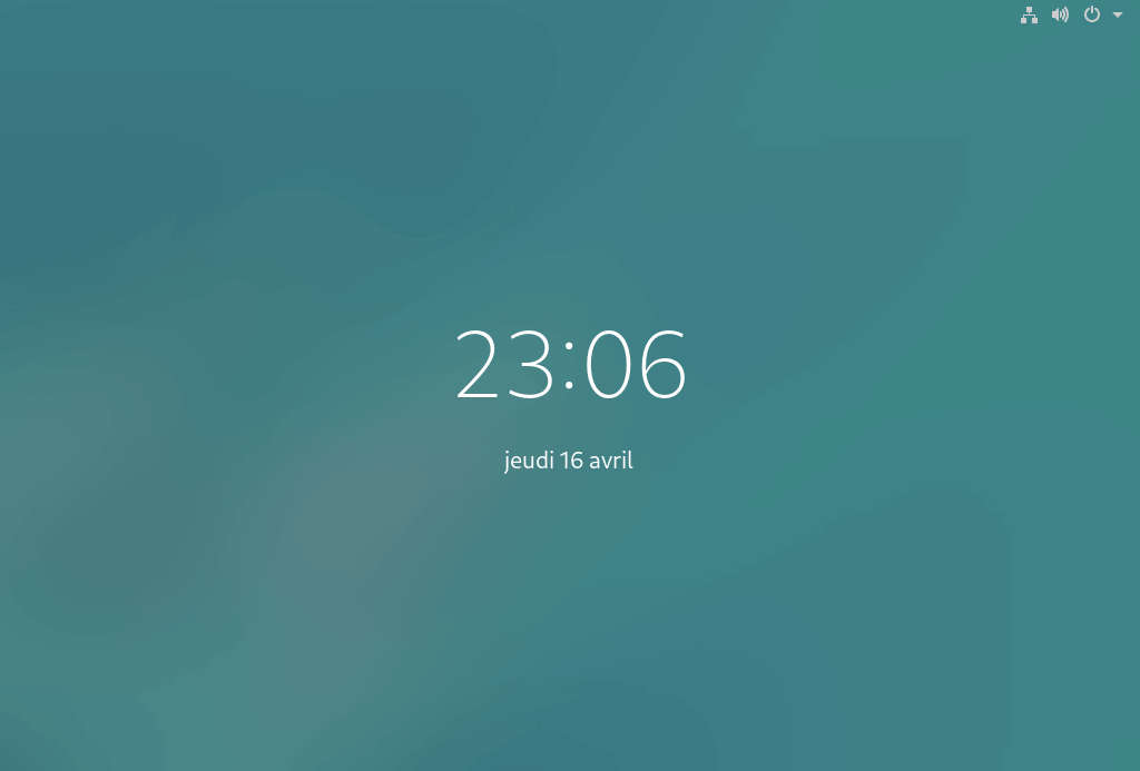 Fedora 32 - GNOME - Écran de verrouillage