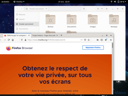 Fedora 33 - GNOME - Applications