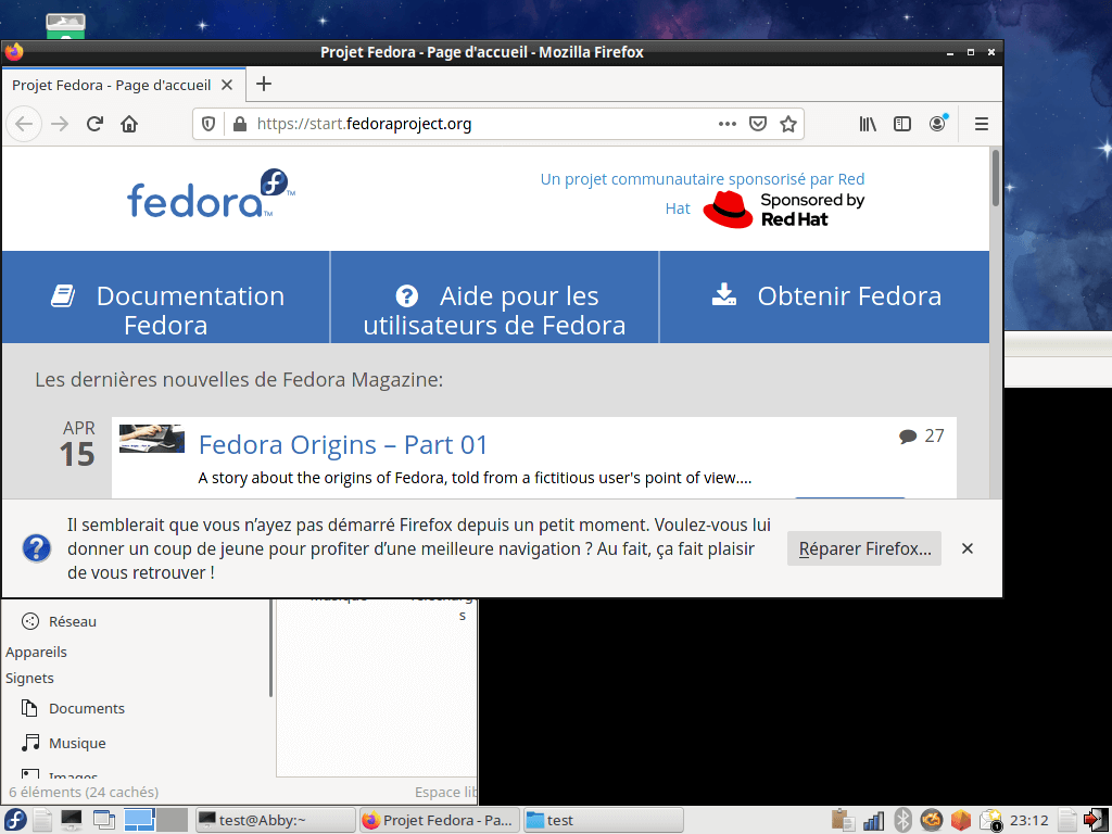 Fedora 33 - LXDE - Applications