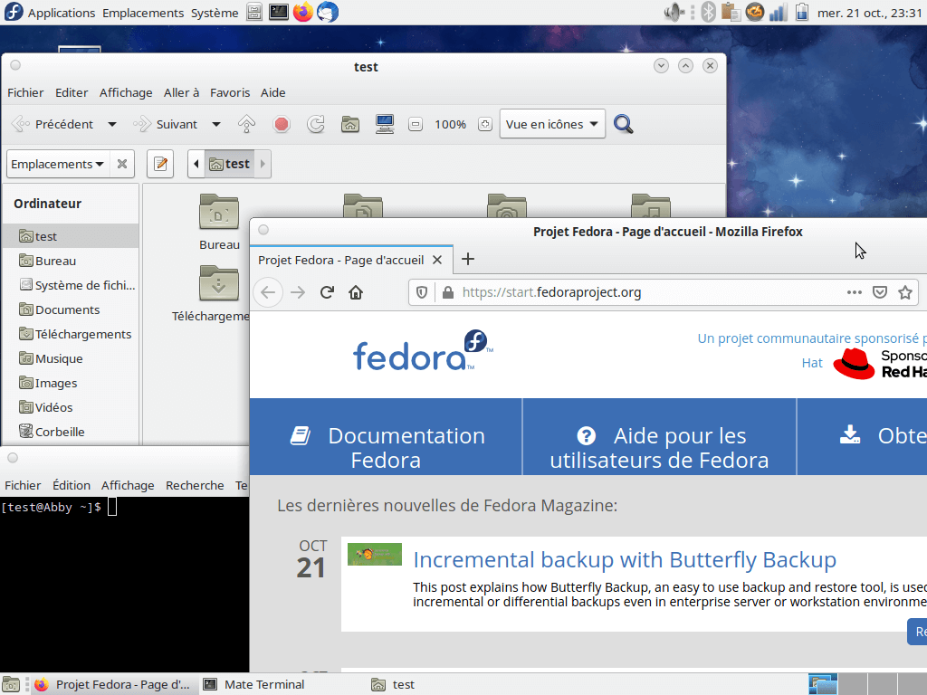 Fedora 33 - MATE - Applications