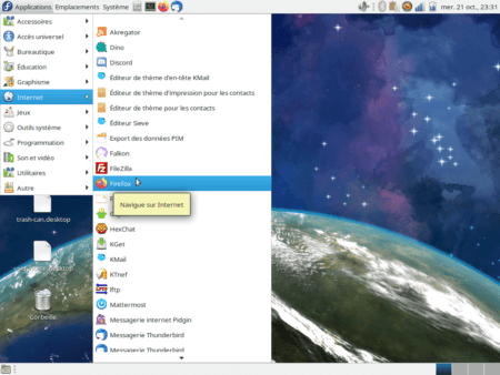 Fedora 33 - MATE - Menu