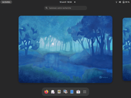 Fedora 34 - GNOME-Nouvelle vue globale
