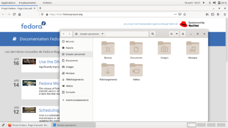 Fedora 34 - GNOME classique - Applciations