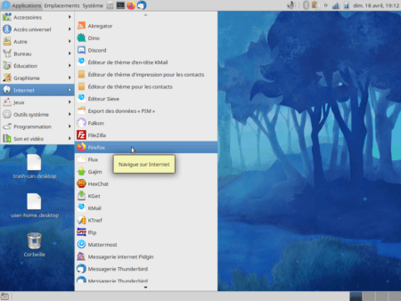 Fedora 34 - MATE - Menu