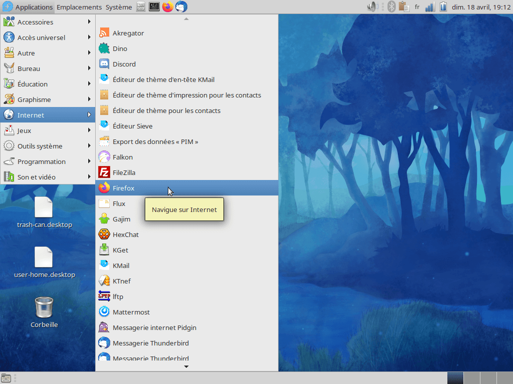 Fedora 34 - MATE - Menu