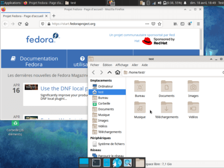 Fedora 34 - XFCE - Applications