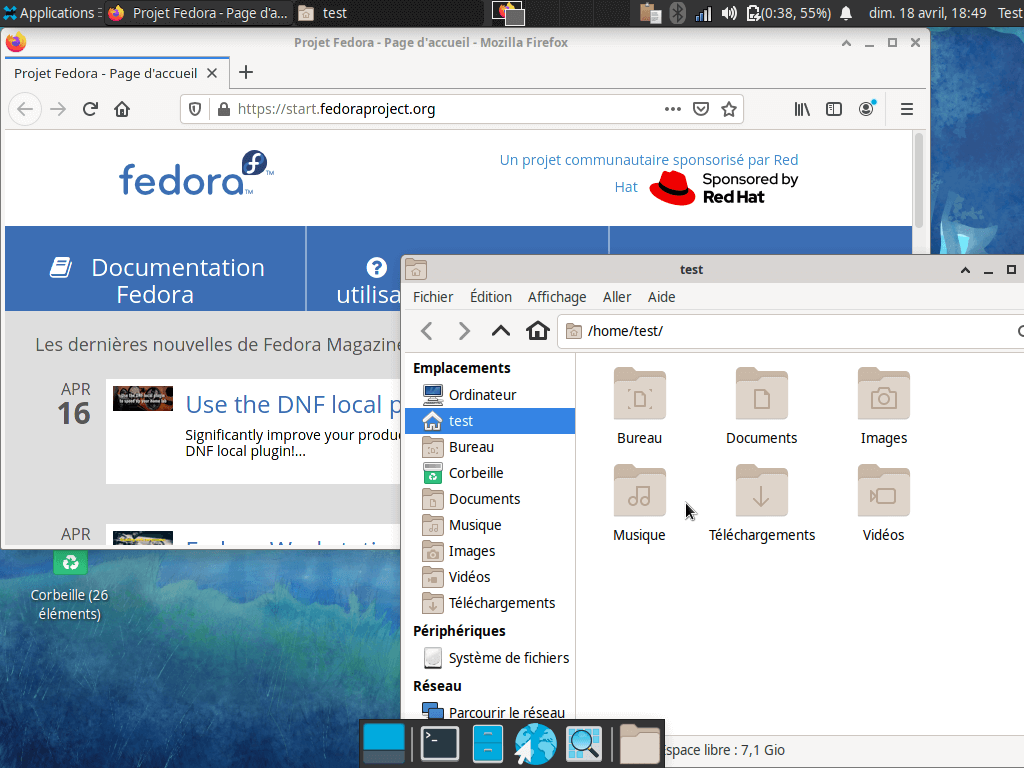 Fedora 34 - XFCE - Applications