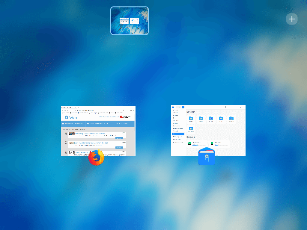 Fedora 35 - Deepin - Vue globale