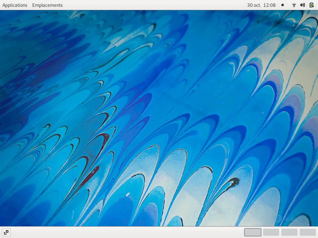 Fedora 35 - GNOME classique - Bureau