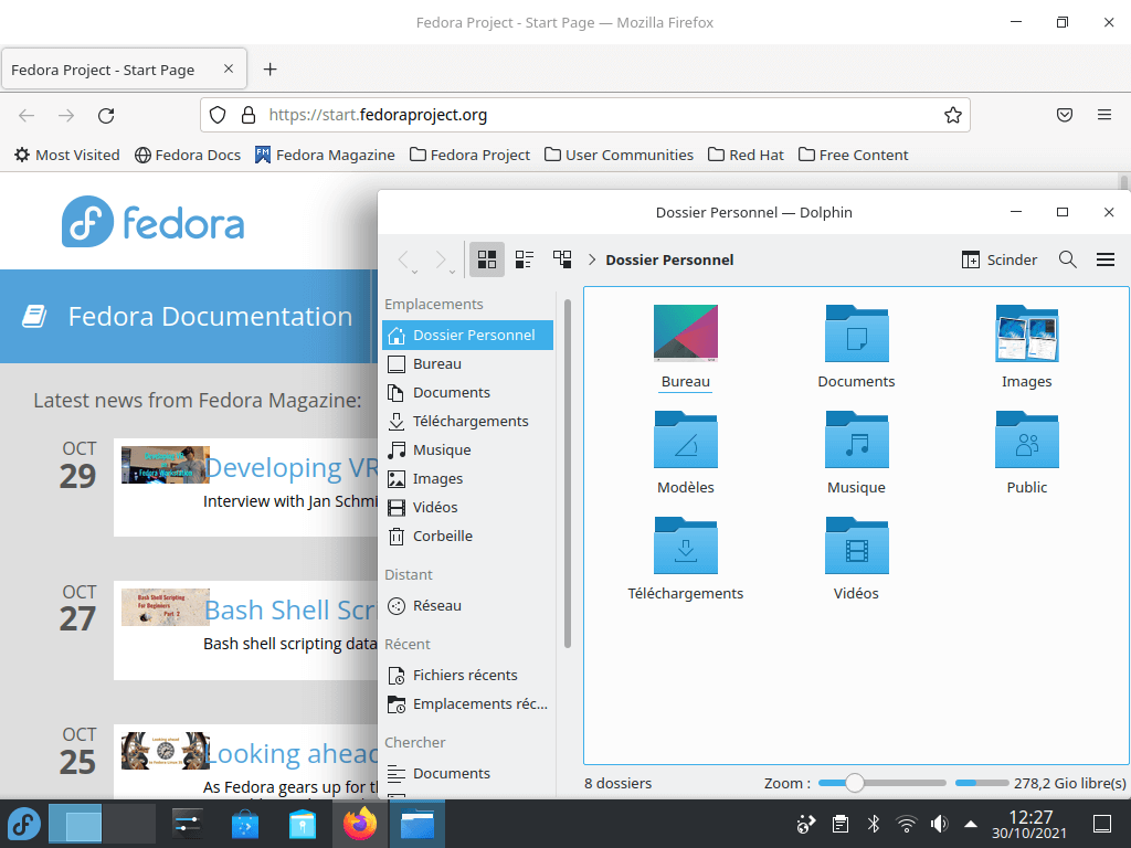 Fedora 35 - KDE Plasma - Applications