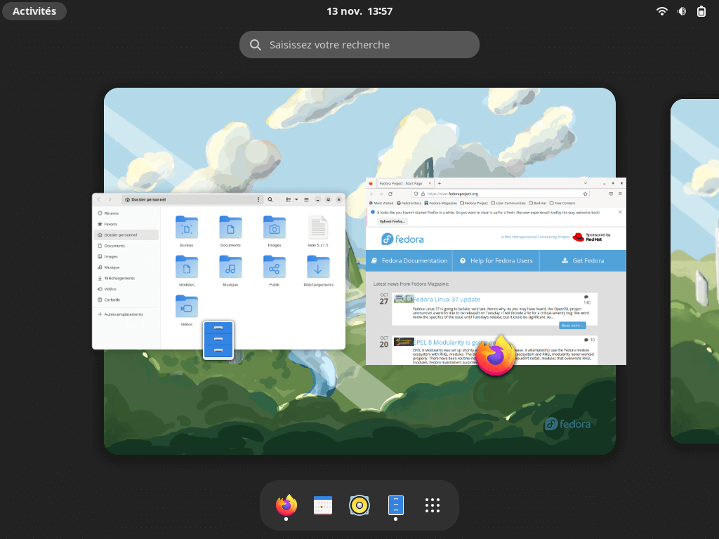 Fedora 37 - GNOME - Overview