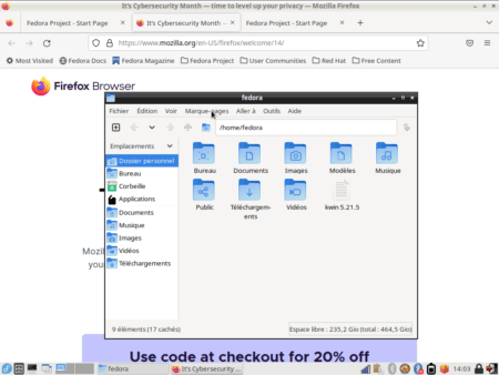 Fedora 37 - LXDE - Applications