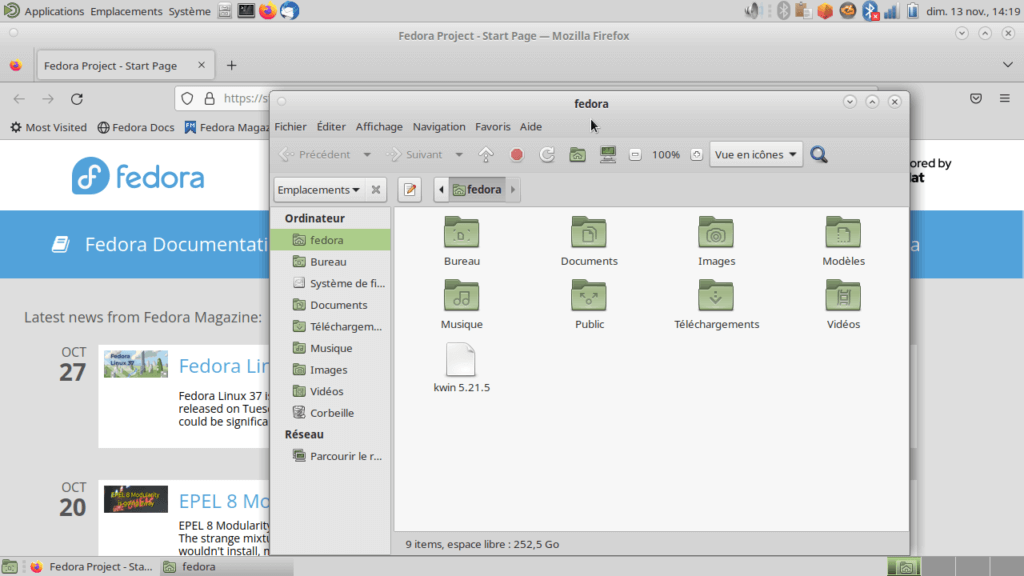 Fedora 37 - MATE - Applciations
