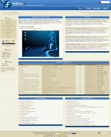 Page d'accueil de Fedora-Fr v4