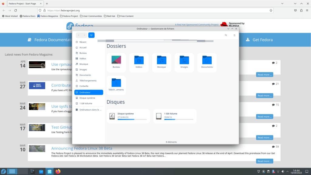 Fedora 38 KDE Plasma - Applications