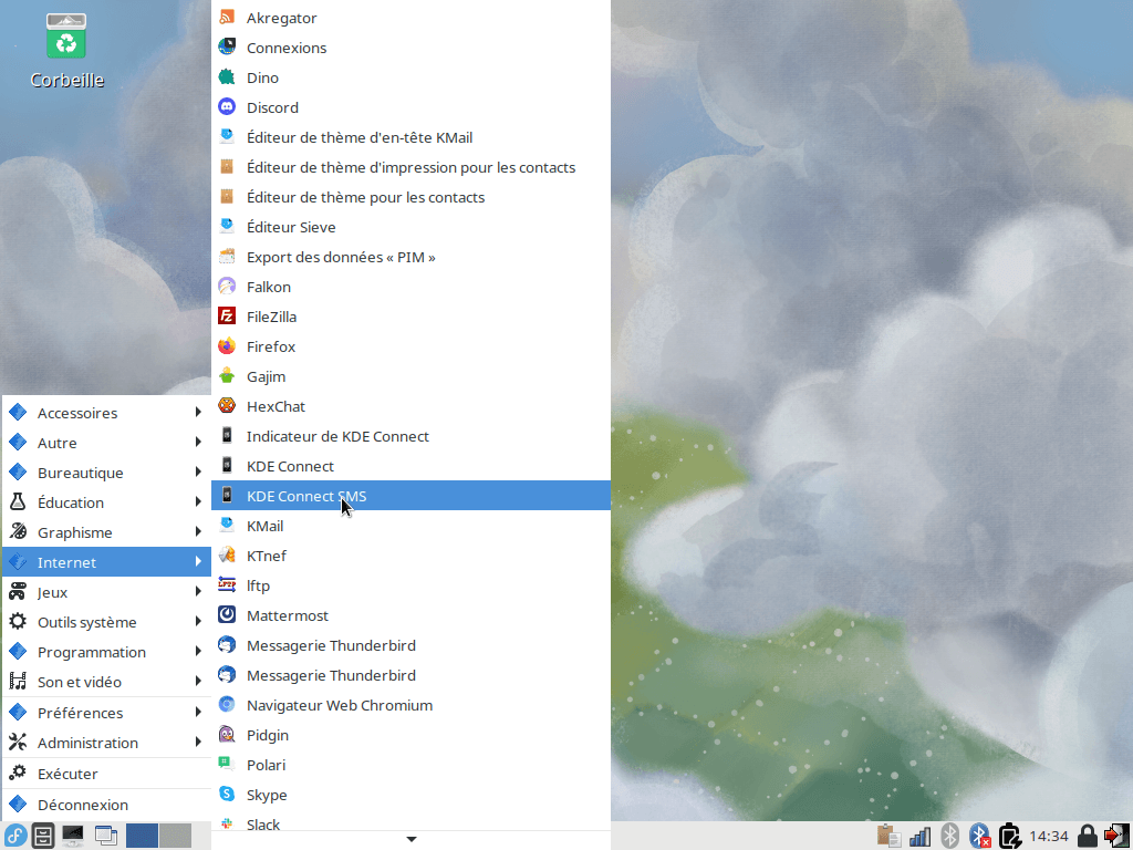 Fedora 38 LXDE - Menu