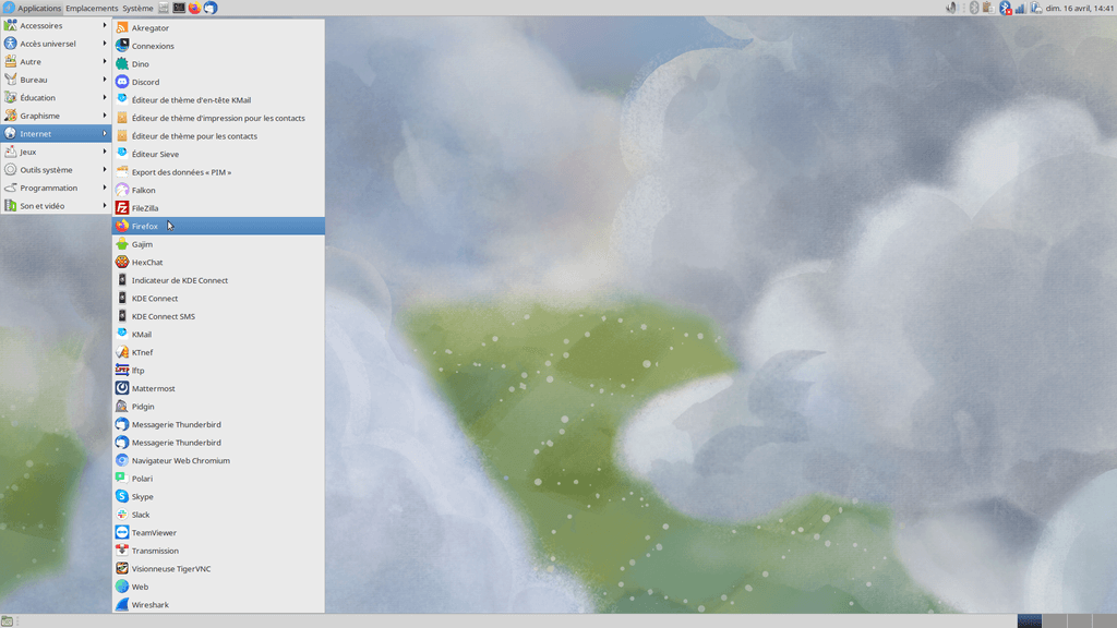Fedora 38 MATE - Menu