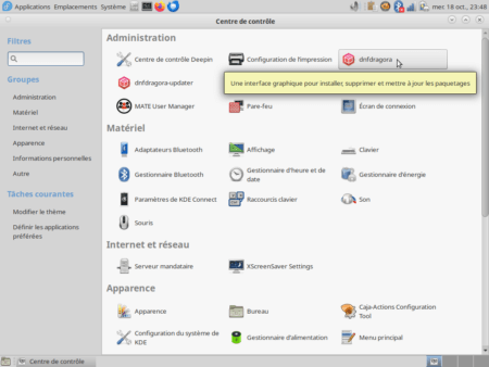 Fedora Linux 39 MATE - Paramètres