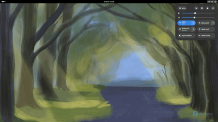 Fedora Linux 40 GNOME - Menu