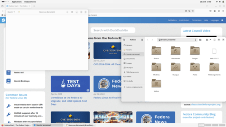 Fedora Linux 40 GNOME classique - Applications