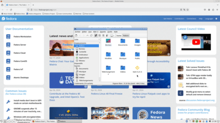 Fedora Linux 40 LxQt - Applications
