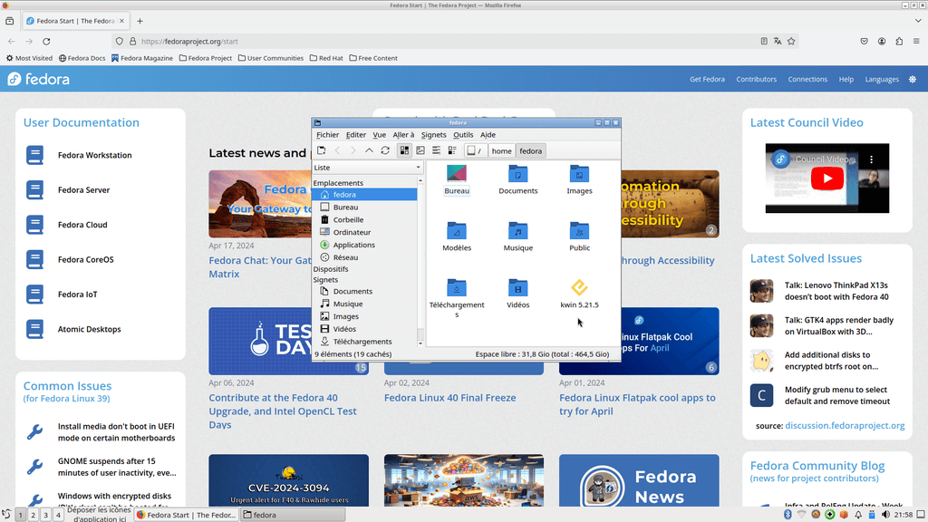 Fedora Linux 40 LxQt - Applications