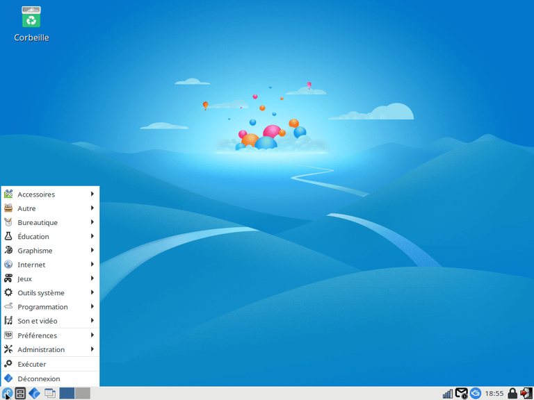 Fedora Linux 41 LXDE - Menu