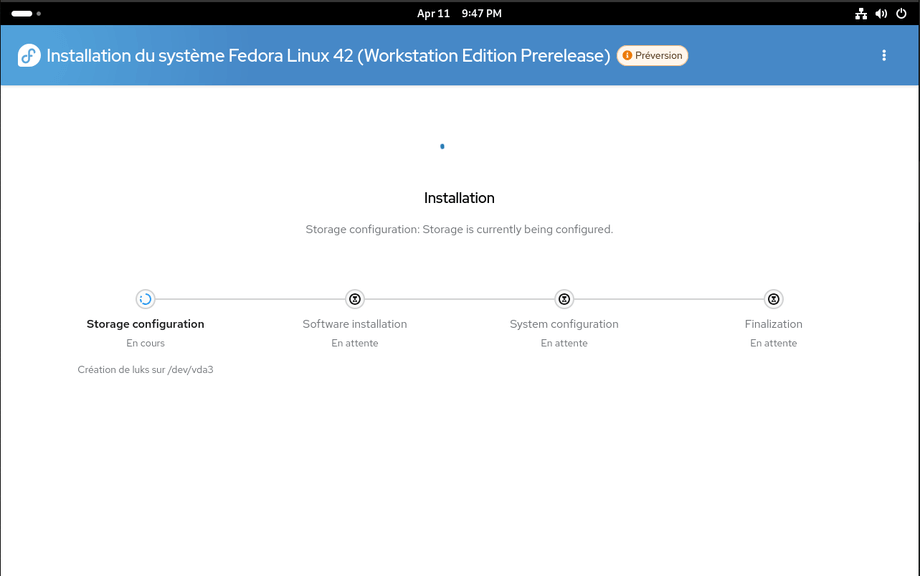 Fedora Linux 42 - Anaconda - Installation