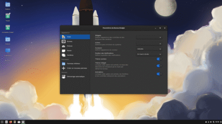 Fedora Linux 43 Budgie - Centre de contrôle