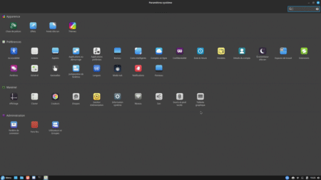 Fedora Linux 43 Cinnamon - Centre de contrôle