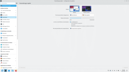 Fedora Linux 43 KDE - Centre de contrôle