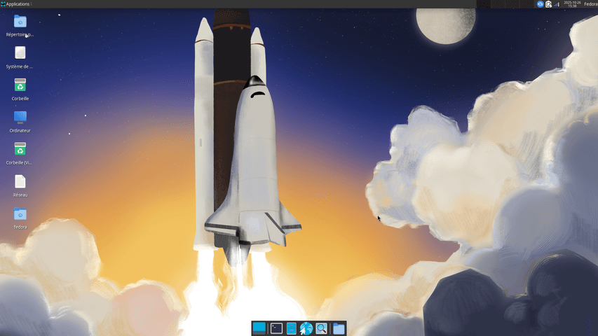 Fedora Linux 43 Xfce - Bureau