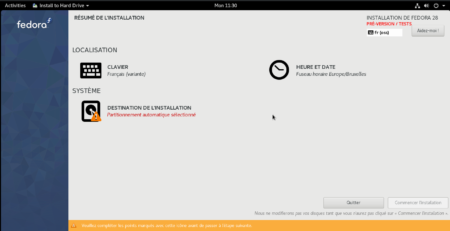Fedora 28 - Anaconda léger