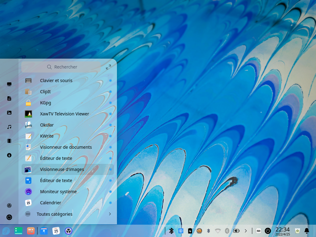 Fedora 36 - Deepin - Menu
