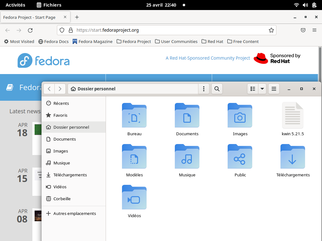 Fedora 36 - GNOME - Applications