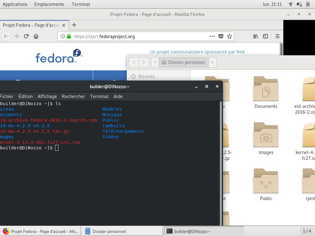Fedora 28 - GNOME Classic - Applications