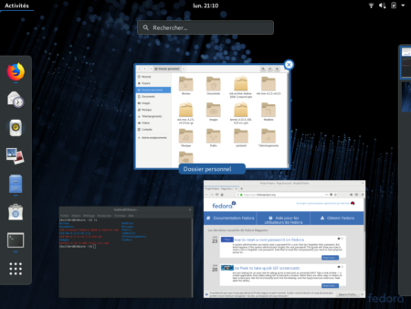 Fedora 28 - GNOME - Overview