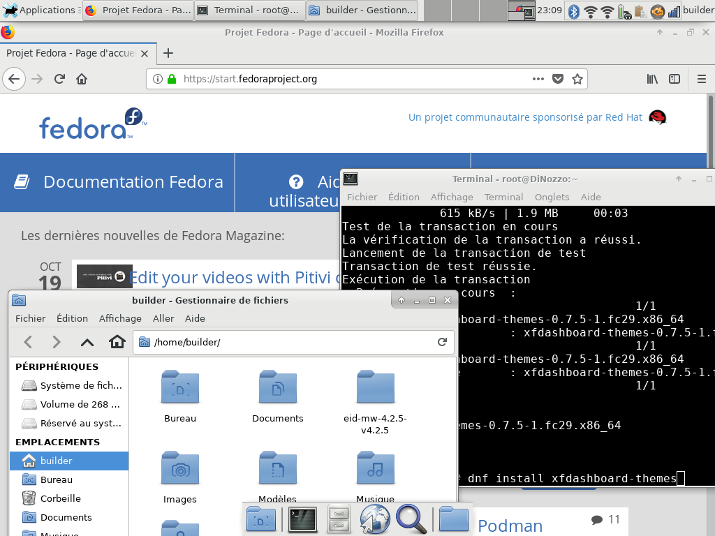 Fedora 29 - XFCE - Applications