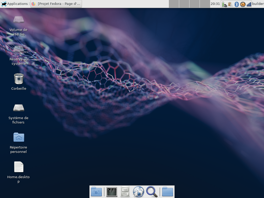 Fedora 29 - XFCE - Bureau