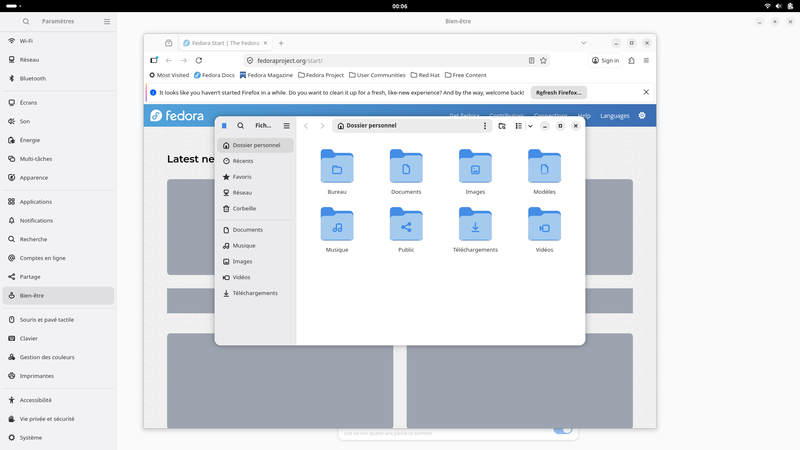 Fedora Linux 44 GNOME - Applications