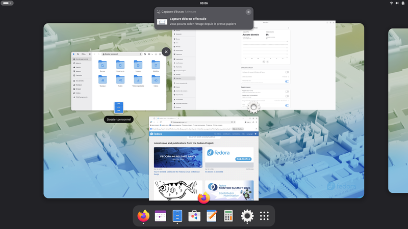 Fedora Linux 44 GNOME - Overview